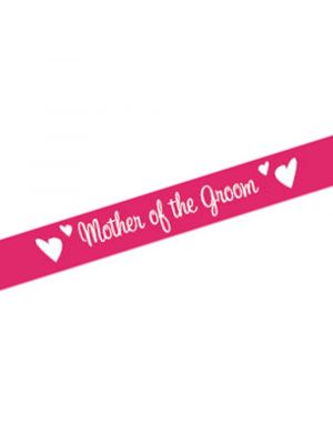 Pink Mother of the Groom Sash