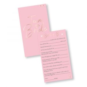 Team Bride Advice Cards